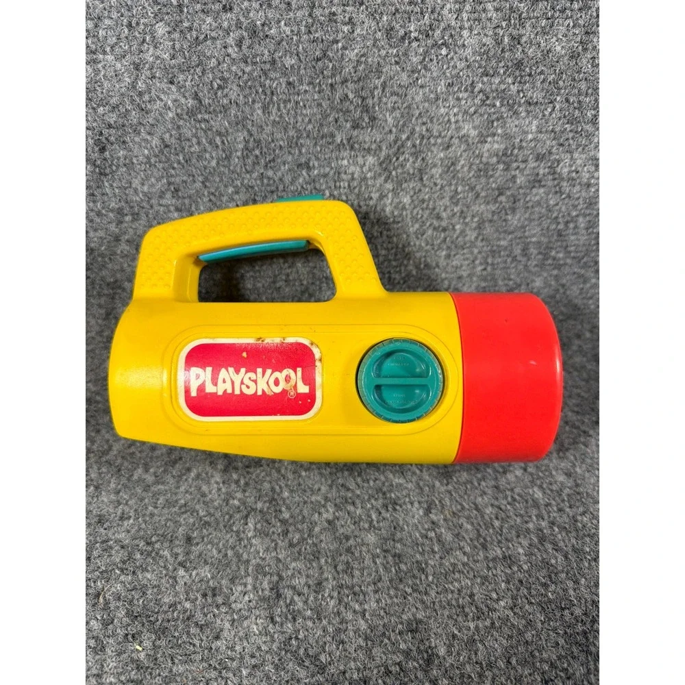 Vintage Playskool Flashlight Color Changing Red Green White Toy 144.03 Tested
